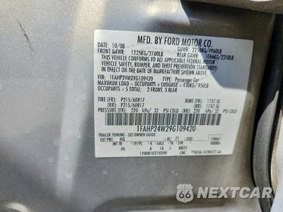 Zdjęcie 13 z 13 samochodu: 2009 FORD TAURUS SEL VIN:1FAHP24W29G109420 - miniatura