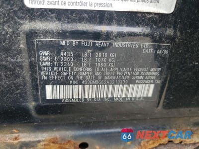 Zdjęcie 12 z 12 samochodu: 2010 SUBARU LEGACY 2.5I PREMIUM VIN:4S3BMBG62A3213339 - miniatura