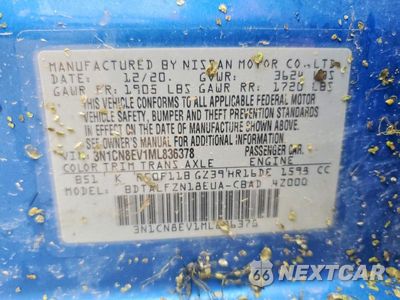 Zdjęcie 12 z 12 samochodu: 2021 NISSAN VERSA SV VIN:3N1CN8EV1ML836378 - miniatura