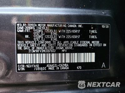 Zdjęcie 13 z 13 samochodu: 2021 TOYOTA RAV4 XLE VIN:2T3W1RFV3MC097602 - miniatura
