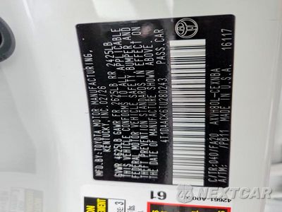 Zdjęcie 12 z 12 samochodu: 2026 TOYOTA CAMRY LE VIN:4T1DAACK6TU280243 - miniatura