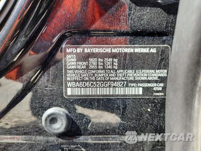 Zdjęcie 13 z 13 samochodu: 2016 BMW 650 XI GRAN COUPE VIN:WBA6D6C52GGF94827 - miniatura