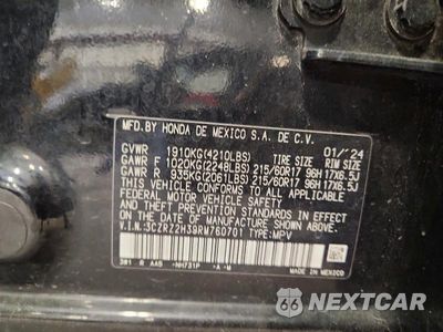 Zdjęcie 12 z 12 samochodu: 2024 HONDA HR-V LX VIN:3CZRZ2H39RM760701 - miniatura