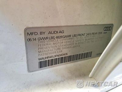 Zdjęcie 12 z 12 samochodu: 2015 AUDI A4 PREMIUM PLUS VIN:WAUHFAFL0FN000405 - miniatura