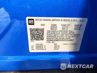 Zdjęcie 13 z 13 samochodu: 2024 CHEVROLET EQUINOX RS VIN:3GNAXWEG2RS114457 - miniatura