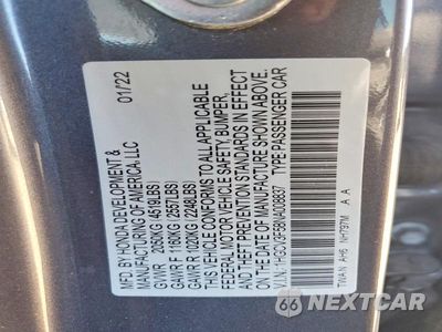 Zdjęcie 12 z 12 samochodu: 2022 HONDA ACCORD HYBRID EXL VIN:1HGCV3F58NA008837 - miniatura