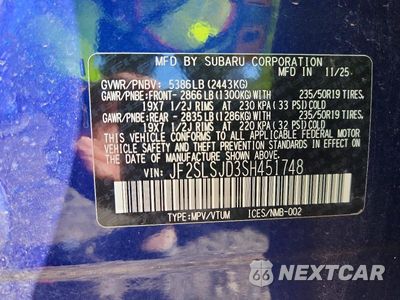 Zdjęcie 14 z 14 samochodu: 2025 SUBARU FORESTER SPORT VIN:JF2SLSJD3SH451748 - miniatura