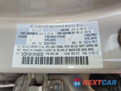 Zdjęcie 12 z 12 samochodu: 2025 MAZDA 3 SELECT SPORT VIN:3MZBPABMXSM466025 - miniatura