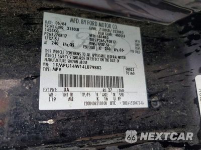 Zdjęcie 13 z 13 samochodu: 2004 FORD EXPEDITION XLS VIN:1FMPU14W14LB79883 - miniatura