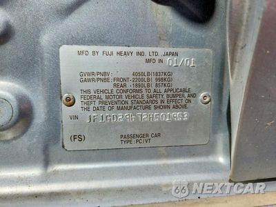 Zdjęcie 12 z 12 samochodu: 2002 SUBARU IMPREZA WRX VIN:JF1GD29672H501953 - miniatura
