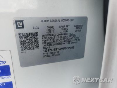Zdjęcie 12 z 12 samochodu: 2021 CHEVROLET MALIBU LT VIN:1G1ZD5ST4MF062898 - miniatura