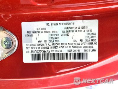 Zdjęcie 12 z 12 samochodu: 2023 MAZDA MX-5 MIATA CLUB VIN:JM1NDAC70P0554769 - miniatura