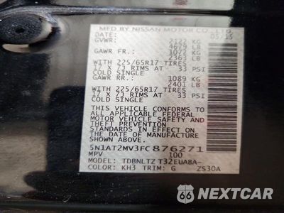 Zdjęcie 25 z 26 samochodu: 2015 NISSAN ROGUE SV VIN:5N1AT2MV3FC876271 - miniatura