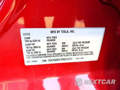 Zdjęcie 12 z 12 samochodu: 2023 TESLA MODEL Y VIN:7SAYGDEE1PA074727 - miniatura