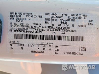 Zdjęcie 12 z 12 samochodu: 2024 FORD F150 XLT VIN:1FTFW3L86RKF06929 - miniatura