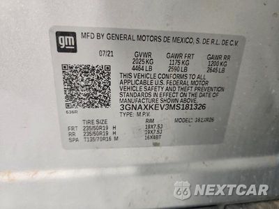 Zdjęcie 12 z 12 samochodu: 2021 CHEVROLET EQUINOX LT VIN:3GNAXKEV3MS181326 - miniatura