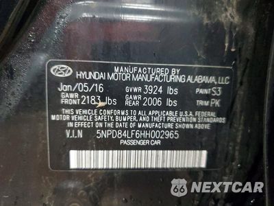 Zdjęcie 13 z 13 samochodu: 2017 HYUNDAI ELANTRA SE VIN:5NPD84LF6HH002965 - miniatura