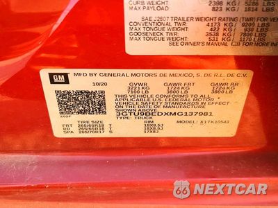 Zdjęcie 13 z 13 samochodu: 2021 GMC SIERRA K1500 SLE VIN:3GTU9BEDXMG137981 - miniatura
