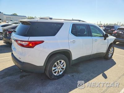 Trzecie zdjęcie samochodu z tyłu: 2020 CHEVROLET TRAVERSE LT VIN:1GNERGKW6LJ162162 - miniatura
