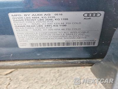 Zdjęcie 13 z 13 samochodu: 2016 AUDI Q3 PREMIUM PLUS VIN:WA1EFCFS0GR024863 - miniatura