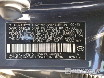 Zdjęcie 13 z 13 samochodu: 2012 TOYOTA PRIUS THREE VIN:JTDKN3DU1C1511823 - miniatura