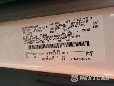 Zdjęcie 13 z 13 samochodu: 2023 FORD TRANSIT T-250 VIN:1FTBR1Y8XPKB93707 - miniatura