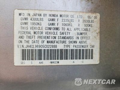 Zdjęcie 13 z 13 samochodu: 2005 ACURA TSX VIN:JH4CL96905C022888 - miniatura