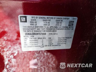 Zdjęcie 13 z 13 samochodu: 2017 CHEVROLET EQUINOX LT VIN:2GNALCEK3H1579998 - miniatura