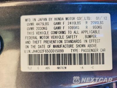Zdjęcie 12 z 12 samochodu: 2012 ACURA TSX TECH VIN:JH4CU2F65CC015099 - miniatura