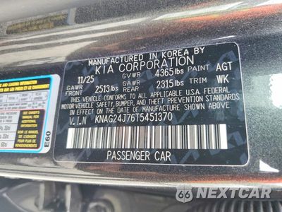 Zdjęcie 12 z 12 samochodu: 2026 KIA K5 LXS VIN:KNAG24J76T5451370 - miniatura