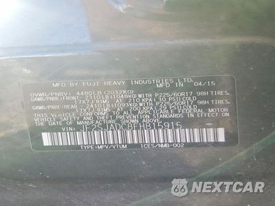 Zdjęcie 13 z 13 samochodu: 2015 SUBARU FORESTER 2.5I PREMIUM VIN:JF2SJADC8FH815915 - miniatura