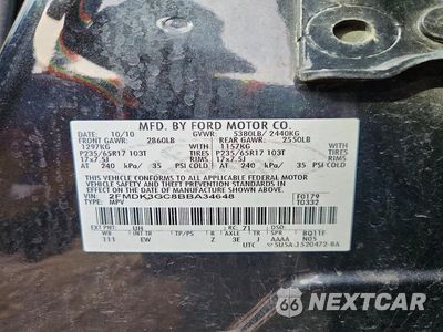 Zdjęcie 12 z 12 samochodu: 2011 FORD EDGE SE VIN:2FMDK3GC8BBA34648 - miniatura