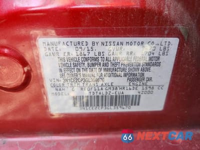 Zdjęcie 12 z 12 samochodu: 2016 NISSAN VERSA NOTE SV VIN:3N1CE2CP3GL359670 - miniatura
