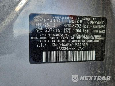 Zdjęcie 12 z 12 samochodu: 2013 HYUNDAI ELANTRA GLS VIN:KMHDH4AEXDU811519 - miniatura