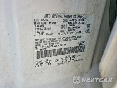 Zdjęcie 12 z 12 samochodu: 2003 FORD F150 SUPERCREW VIN:1FTRW07LX3KA14146 - miniatura