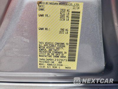 Zdjęcie 12 z 12 samochodu: 2015 NISSAN ALTIMA 2.5 S VIN:1N4AL3AP0FC237075 - miniatura