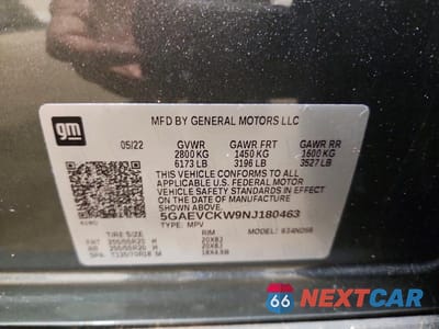 Zdjęcie 14 z 14 samochodu: 2022 BUICK ENCLAVE AVENIR VIN:5GAEVCKW9NJ180463 - miniatura