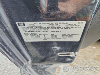 Zdjęcie 13 z 13 samochodu: 2010 CHEVROLET TRAVERSE LT VIN:1GNLRFED8AS122670 - miniatura