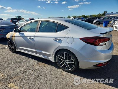 Drugie zdjęcie samochodu z przodu: 2019 HYUNDAI ELANTRA SPORT VIN:KMHD04LB3KU887350 - miniatura