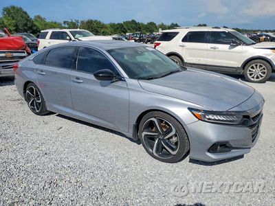 Czwarte zdjęcie samochodu z boku: 2021 HONDA ACCORD SPORT VIN:1HGCV2F34MA012343 - miniatura