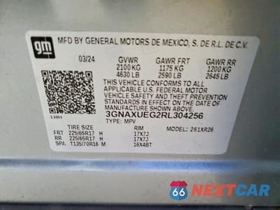 Zdjęcie 13 z 13 samochodu: 2024 CHEVROLET EQUINOX LT VIN:3GNAXUEG2RL304256 - miniatura
