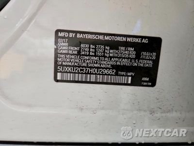 Zdjęcie 13 z 13 samochodu: 2017 BMW X6 XDRIVE35I VIN:5UXKU2C37H0U29662 - miniatura