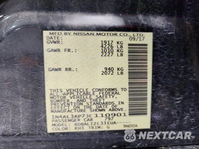 Zdjęcie 12 z 12 samochodu: 2018 NISSAN ALTIMA 2.5 SV VIN:1N4AL3AP7JC110901 - miniatura