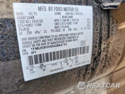 Zdjęcie 14 z 14 samochodu: 2025 FORD EXPLORER PLATINUM VIN:1FMUK8HH6SGB62743 - miniatura
