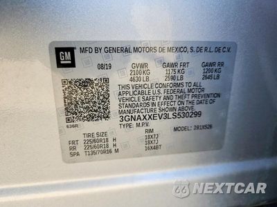 Zdjęcie 13 z 13 samochodu: 2020 CHEVROLET EQUINOX PREMIER VIN:3GNAXXEV3LS530299 - miniatura