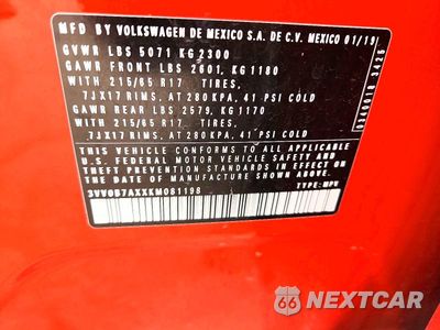 Zdjęcie 13 z 13 samochodu: 2019 VOLKSWAGEN TIGUAN S VIN:3VV0B7AXXKM081198 - miniatura