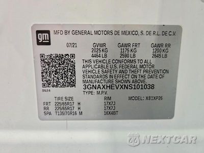 Zdjęcie 13 z 13 samochodu: 2022 CHEVROLET EQUINOX LS VIN:3GNAXHEVXNS101038 - miniatura