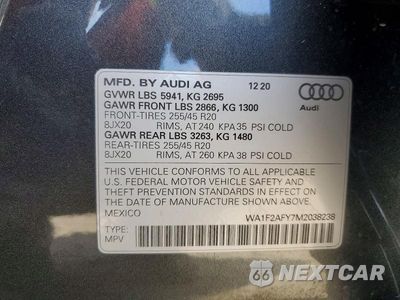 Zdjęcie 13 z 13 samochodu: 2021 AUDI Q5 E PRESTIGE VIN:WA1F2AFY7M2038238 - miniatura