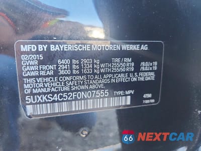 Zdjęcie 13 z 13 samochodu: 2015 BMW X5 XDRIVE35D VIN:5UXKS4C52F0N07555 - miniatura