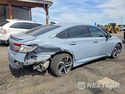 Trzecie zdjęcie samochodu z tyłu: 2021 HONDA ACCORD SPORT VIN:1HGCV1F35MA022213 - miniatura